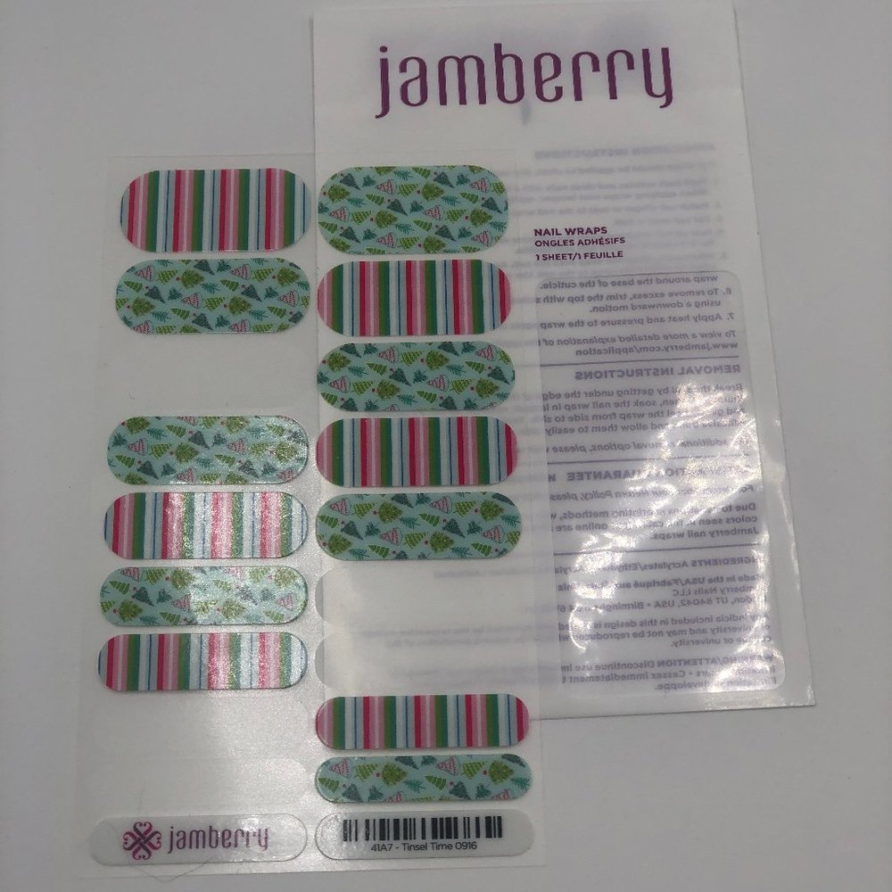 Jamberry Wraps, Tinsel Town, Partial Sheet
